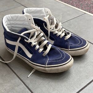 Vans womens High-Top Sneakers - Blue and White